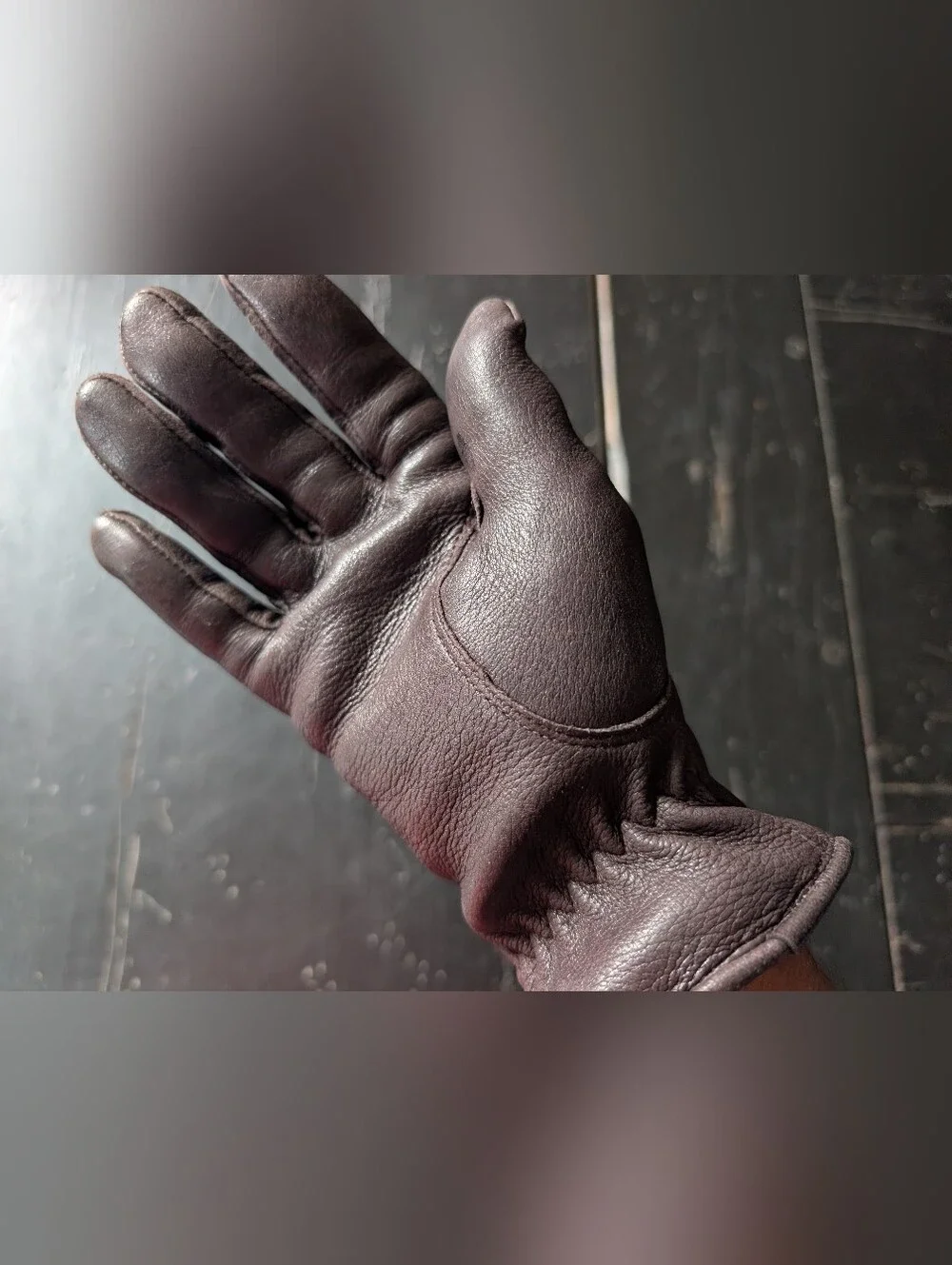 Vintage 80s 90s Genuine Deerskin Leather Brown Gloves Women's Small Quiet Luxury